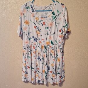 Bearsland Floral Short Sleeve Top - Multicolor